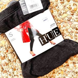 NWT HUE Cotton Leggings Graphite Heather size S